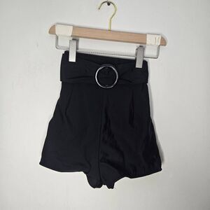 Pinky Pinups Bathing Suit Bottom Size Small Black Retro Belted